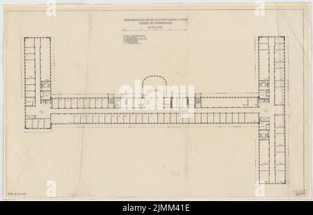 Poelzig Hans (1869-1936), edificio amministrativo del gruppo azoto, Berlino (senza anno): Piano 1: 200. Inchiostro su trasparente, 68,5 x 106,7 cm (inclusi i bordi di scansione) Foto Stock