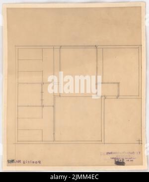 Poelzig Hans (1869-1936), la casa in crescita (1931-1932): Pianta (variante). Matita su trasparente, 26,8 x 23,3 cm (inclusi i bordi di scansione) Foto Stock