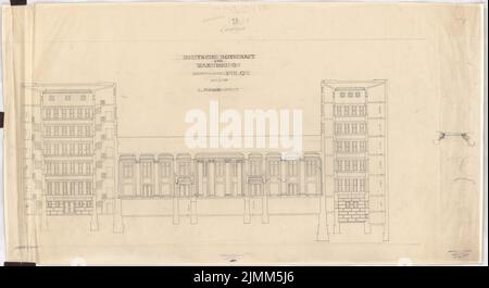 Poelzig Hans (1869-1936), Ambasciata imperiale tedesca a Washington (1910): Sezione longitudinale 1: 100. Matita su trasparente, 61,1 x 112 cm (inclusi i bordi di scansione) Foto Stock