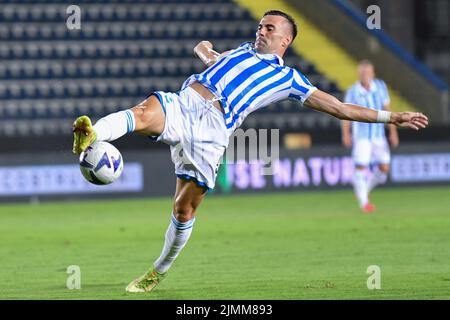 Empoli, Italia. 06th ago 2022. Gabriele Moncini (SPAL) durante Empoli FC vs SPAL, partita di calcio italiana Coppa Italia a Empoli, Italia, Agosto 06 2022 Credit: Agenzia fotografica indipendente/Alamy Live News Foto Stock