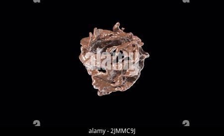 Cioccolato spruzzi sano cibo alfa canale super slow motion 3D rendering Foto Stock