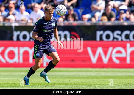 ZWOLLE, PAESI BASSI - AGOSTO 7: Robin Schouten di De Graafschap durante la partita olandese Keukenkampioendivisie tra PEC Zwolle e De Graafschap a MAC³PARK stadion il 7 agosto 2022 a Zwolle, Paesi Bassi (Foto di Marcel Ter Bals/Orange Pictures) Foto Stock