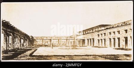 Poelzig Hans (1869-1936), I.G.-Colors a Francoforte sul meno. Edificio amministrativo (1928-1928): Progetto preliminare dell'edificio agricolo: Vista prospettica. Foto su carta, 10,5 x 22,7 cm (inclusi i bordi di scansione) Foto Stock