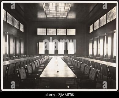 Poelzig Hans (1869-1936), I.G.-Colors a Francoforte sul meno. Edificio amministrativo (1928-1928): Hall. Foto su carta, 17,6 x 22,8 cm (inclusi i bordi di scansione) Foto Stock