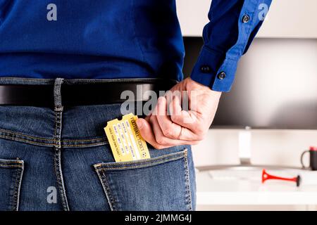 Tifoso di calcio da Foto Stock