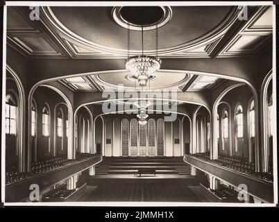 Poelzig Hans (1869-1936), sala concerti a Breslavia. Conversione (1925): Spettatori in vista della tappa. Foto su carta, 17,6 x 23,6 cm (inclusi i bordi di scansione) Foto Stock