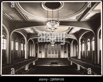 Poelzig Hans (1869-1936), sala concerti a Breslavia. Conversione (1925): Spettatori in vista della tappa. Foto su carta, 17,5 x 23,5 cm (inclusi i bordi di scansione) Foto Stock