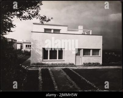 Poelzig Hans (1869-1936), mostra Werkbund Stoccarda-Weißenhof. Casa singola -familiare tipo C 7 (1927): Vista esterna lato giardino. Foto su carta, 17,1 x 23 cm (inclusi i bordi di scansione) Foto Stock