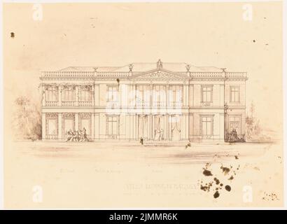 Orth Agosto (1828-1901), Villa Loring a Malaga. Progetto di esecuzione (1865): Visualizza. Foto su carta, 15,6 x 21,3 cm (inclusi i bordi di scansione) Foto Stock