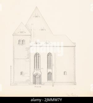 DIMM Ludwig (1849-1928), Cattedrale di Freiberg (senza dat.): Vista ovest. Pressione su cartone, 50,2 x 47,9 cm (inclusi i bordi di scansione) Foto Stock