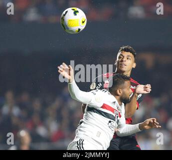 San Paolo - SP - 2022-08-06 - SPORT/BRASILE - San Paolo, si affaccia la squadra Flamengo questo Sabato (06). Il gioco si svolge a Morumbi, nella città di San Paolo. Foto: Fernando Roberto/SPP (Fernando Roberto/SPP) Foto Stock