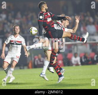 San Paolo - SP - 2022-08-06 - SPORT/BRASILE - San Paolo, si affaccia la squadra Flamengo questo Sabato (06). Il gioco si svolge a Morumbi, nella città di San Paolo. Foto: Fernando Roberto/SPP (Fernando Roberto/SPP) Foto Stock