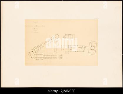 Orth August (1828-1901), collezione d'arte sull'Isola dei Musei, Berlino. Progetto II (1875): Pavimento Grundriss 2nd. Foto su carta, 41,4 x 57,6 cm (inclusi i bordi di scansione) Foto Stock