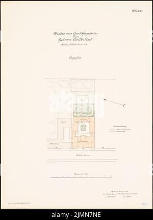 Vohl Carl, edificio commerciale del segreto Civilkabinet, Berlino (1900): Dipartimento 1: 500. Litografia, 68,7 x 50,4 cm (inclusi i bordi di scansione) Foto Stock