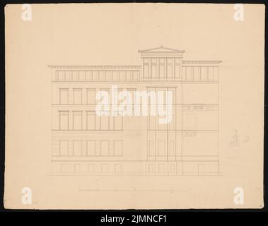 Knoblauch Eduard (1801-1865), casa di affitto Leipziger 19 a Berlino (ca 1839): Vista sulla facciata. Inchiostro, 49,8 x 62,9 cm (inclusi i bordi di scansione) Foto Stock