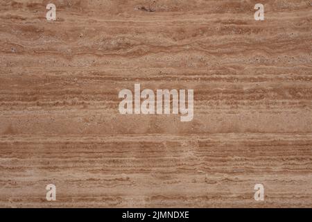 Texture novo travertino, sfondo marrone chiaro per interni eleganti. Foto Stock