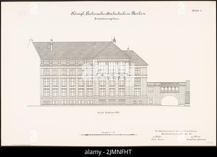 Eggert Hermann (1844-1920), Università tecnica Berlino-Charlottenburg. Espansione (30 dicembre 1902): Vista del sud-ovest 1: 100. Litografia su cartone, 68,4 x 100,5 cm (inclusi i bordi di scansione) Foto Stock