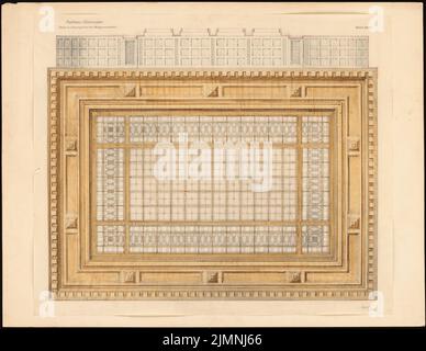 Eggert Hermann (1844-1920), municipio di Hannover (01.02.1908): Soffitto nella sala riunioni del sindaco. Matita da acquarello a trasparente, 66,4 x 85,9 cm (inclusi i bordi di scansione) Foto Stock