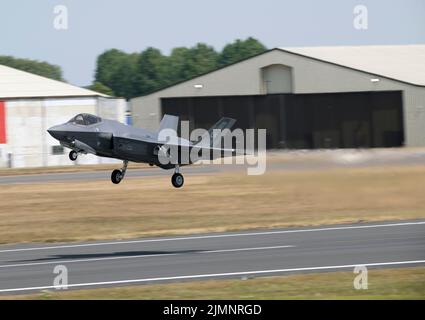 USAF F-35A Lightning II, con partenza dal Royal International Air Tattoo Foto Stock