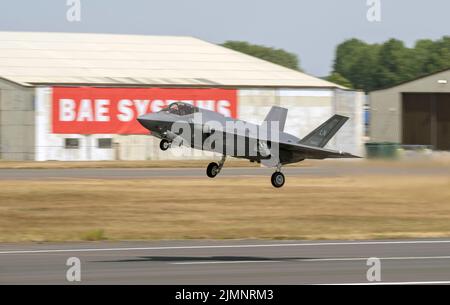 USAF F-35A Lightning II, con partenza dal Royal International Air Tattoo Foto Stock