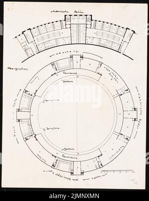 Poelzig Hans (1869-1936), piscina a Berlino (senza data): OG 1: 1000. Inchiostro su rottura leggera su carta, 30,3 x 23,6 cm (compresi i bordi di scansione) Poelzig Hans (1869-1936): Thermenpalast, Berlino Foto Stock