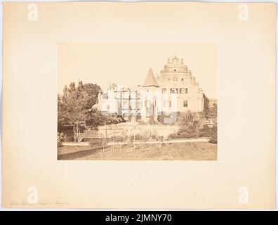 Lange Emil (1841-1926), Villa von Riederer a Schönau (1875): Vista sul lato del timpano e della torre. Foto su carta, 47,6 x 62,9 cm (compresi i bordi di scansione) Lange Emil (1841-1926): Villa von Riederer, Schönau Foto Stock