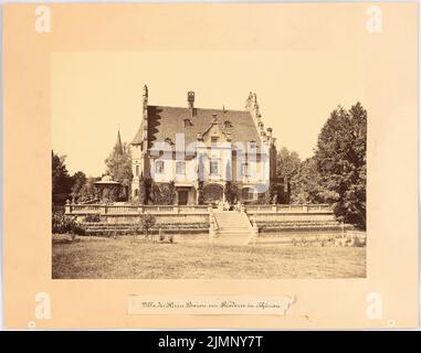 Lange Emil (1841-1926), Villa von Riederer in Schönau (1875): Vista longitudinale. Foto su carta, 36,8 x 46,8 cm (compresi i bordi di scansione) Lange Emil (1841-1926): Villa von Riederer, Schönau Foto Stock