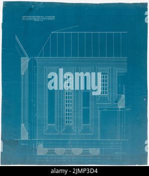 Poelzig Hans (1869-1936), Annagrube. Edificio dell'officina (1914-1915): Taglio e dettaglio. Bluke, 94,9 x 85 cm (compresi i bordi di scansione) Poelzig Hans (1869-1936): Annagrube. Werkstattgebäude Foto Stock