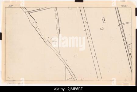 Jansen Hermann (1869-1945), urbanistica in Adana (08,1918): Documento di pianificazione mappa della città in 12 parti, qui foglio 3, 1: 2000, scala bar. Luce di rottura su lamina, 37,7 x 59,8 cm (compresi i bordi di scansione) Jansen Hermann (1869-1945): Stadtplanung, Adana Foto Stock