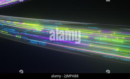 Flussi algoritmo fibra ottica Foto Stock