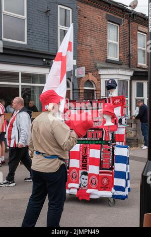 Sheffield United contro il Millwall FC al Bramall Lane Stadium di Sheffield nel campionato EFL, 6 agosto 2022 Foto Stock