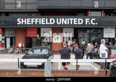 Sheffield United contro il Millwall FC al Bramall Lane Stadium di Sheffield nel campionato EFL, 6 agosto 2022 Foto Stock