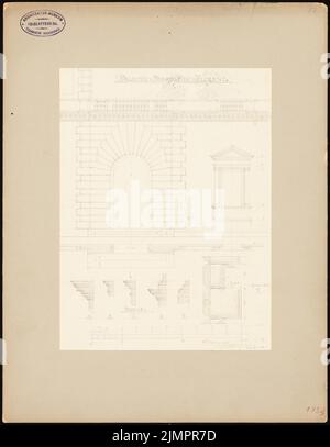 Hoffmann Emil (1845-1901), Palazzo Pandolfini a Firenze (24th luglio 1894): FachadingTail. Matita su carta, 42,4 x 32,9 cm (compresi i bordi di scansione) Hoffmann Emil (1845-1901): Palazzo Pandolfini, Florenz Foto Stock