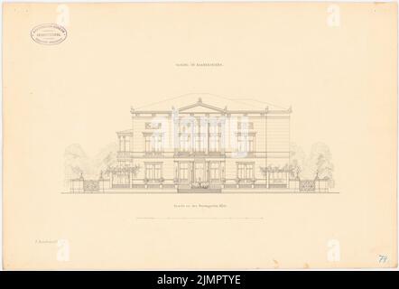 Raschdorff Julius (1823-1914), Casinò, Saarbrücken (ca 1864): Vista. Inchiostro su cartone, 33,9 x 49,9 cm (compresi i bordi di scansione) Raschdorff Julius (1823-1914): Casino, Saarbrücken Foto Stock