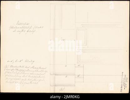 Lehmgrübner Paul (1855-1916), municipio a Goslar (1903): Insediamento laterale cuboid, vista. Matita su cartone, 25,2 x 34,9 cm (compresi i bordi di scansione) Lehmgrübner Paolo (1855-1916): Rathaus, Goslar Foto Stock