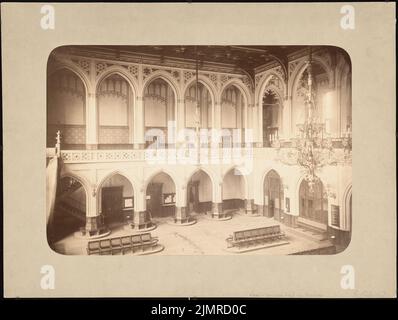 Lüdecke Carl Johann Bogislaw (1826-1894), borsa a Breslau (1863-1863): Vista dalla galleria nella sala. Carta fotografica su cartone, 36,4 x 48,3 cm (compresi i bordi di scansione) Lüdecke Carl Johann Bogislaw (1826-1894): Börse, Breslau Foto Stock