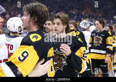 (Solo editoriale) Hamilton Bulldogs campioni OHL 2022. Luke Durda/Alamy Foto Stock