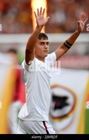 Roma, Italia. 07th ago 2022. Paulo Dybala di AS Roma durante la partita di calcio pre-stagione tra AS Roma e di Shakhtar Donetsk allo stadio Olimpico di Roma, 7th agosto 2022. Foto Antonietta Baldassarre/Insidefoto Credit: Insidefoto di andrea staccioli/Alamy Live News Foto Stock