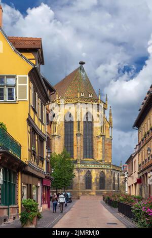 Strada a Colmar, Francia Foto Stock