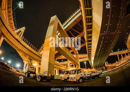 Bayshore Route Daikoku Junction (Tsurumi-ku, Yokohama City) Foto Stock