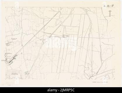 Jansen Hermann (1869-1945), Pianificazione di Plowdiw (06.01.1943): Piano della zona di Plowdiw e l'area circostante in 16 parti, parte 3b 1: 5000. Inchiostro in pressione su trasparente, 51 x 71,1 cm (compresi i bordi di scansione) Jansen Hermann (1869-1945): Planung für Plowdiw Foto Stock