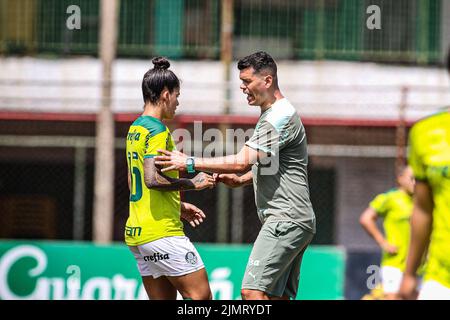 Belem, Brasile. 07th ago 2022. PA - Belem - 08/07/2022 - DONNE BRASILIANE 2022, ESMAC X PALMEIRAS - Palmeiras giocatore durante il warm-up prima della partita contro ESMAC al Souza Stadium per il Campionato brasiliano delle Donne 2022. Foto: Fernando Torres/AGIF/Sipa USA Credit: Sipa USA/Alamy Live News Foto Stock