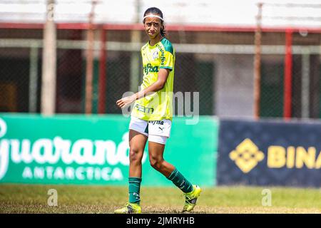 Belem, Brasile. 07th ago 2022. PA - Belem - 08/07/2022 - DONNE BRASILIANE 2022, ESMAC X PALMEIRAS - Palmeiras giocatore durante il warm-up prima della partita contro ESMAC al Souza Stadium per il Campionato brasiliano delle Donne 2022. Foto: Fernando Torres/AGIF/Sipa USA Credit: Sipa USA/Alamy Live News Foto Stock