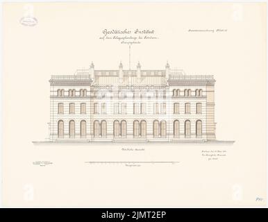 Architetto sconosciuto, istituto geodetico sul Telegrafenberg a Potsdam (30.05.1893): Northern Evidence Rissing 1: 100. Litografia su cartone, 53,4 x 68,7 cm (compresi i bordi di scansione) N. : Geodätisches Institut auf dem Telegrafenberg, Potsdam Foto Stock