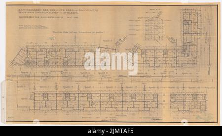 Hoffmann Franz, insediamento Attilahöhe, Berlino-Tempelhof (1936): Pianta kg. Inchiostro colorato, a rottura sulla scatola, 85,1 x 149,1 cm (compresi i bordi di scansione) Hoffmann Franz (1884-1951): Siedlung Attilahöhe, Berlin-Tempelhof Foto Stock