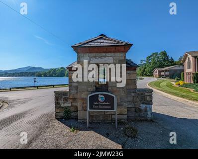 Lago junaluska nella carolina del nord vicino alla valle del maggie Foto Stock