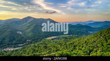 Splendido scenario naturale nella valle maggie North carolina Foto Stock