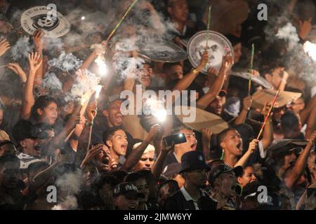 Belem, Brasile. 07th ago 2022. PA - Belem - 07/08/2022 - BRASILIANO C 2022, REMO X AparECIDENSE - Supporters durante una partita tra Remo e Aparecidense allo stadio di Baenao per il campionato brasiliano C 2022. Foto: Fernando Torres/AGIF/Sipa USA Credit: Sipa USA/Alamy Live News Foto Stock