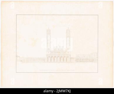 Stüler Agosto (1800-1865), Cattedrale di Berlino (1845-1845): Vista, scala bar a Preuss. Piede. Litografia su cartone, 56,7 x 73,5 cm (compresi i bordi di scansione) Stüler Friedrich Agosto (1800-1865): Berliner Dom Foto Stock