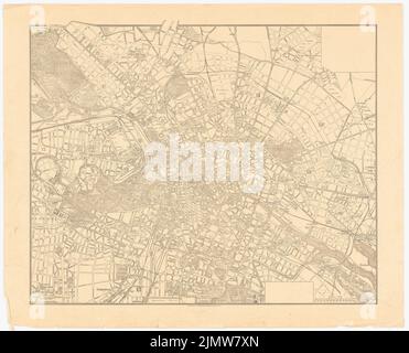 Autore sconosciuto, mappa della città di Berlino 1902 (1902): Mappa della città 1: 14500. Litografia su carta, 72,2 x 89,3 cm (inclusi i bordi di scansione) senza bordi. Verfasser : Stadtplan von Berlin 1902 Foto Stock